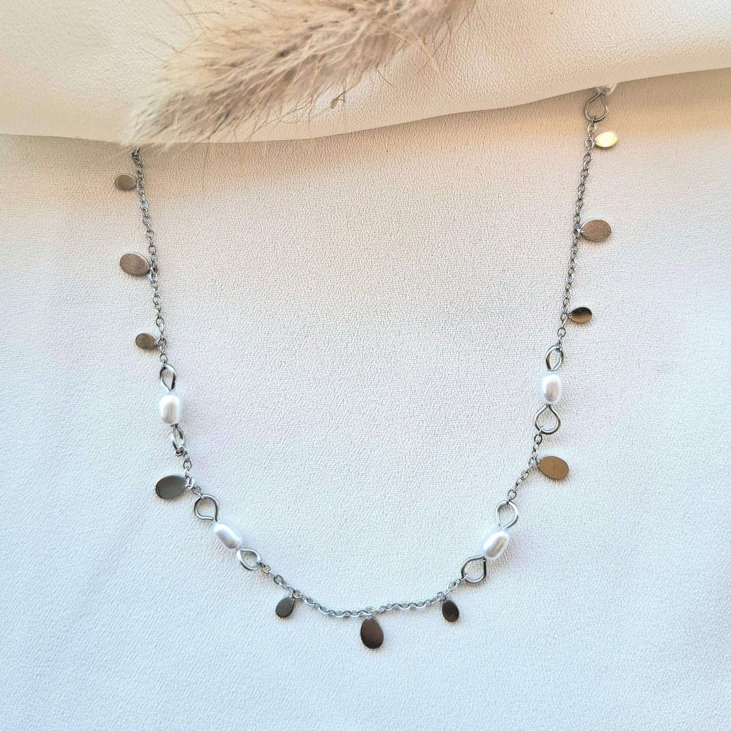 Apolline/Collier pampilles et perles - Larivieradoree