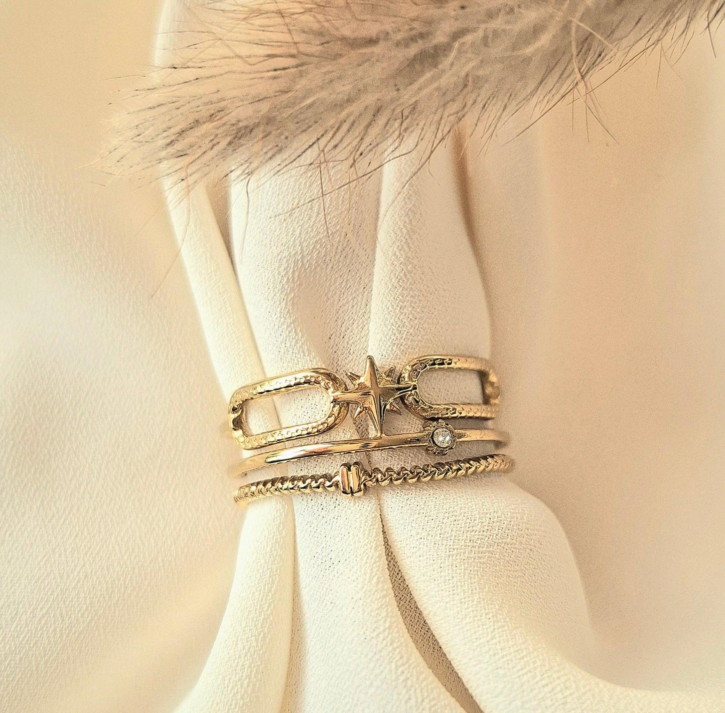 Jade/bague étoile - Larivieradoree