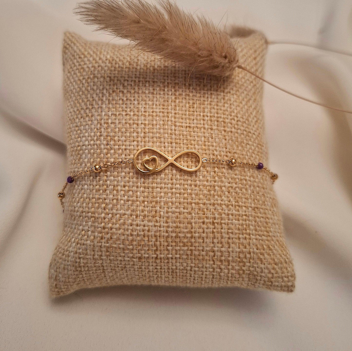 Lyana, bracelet infini et coeur - Larivieradoree