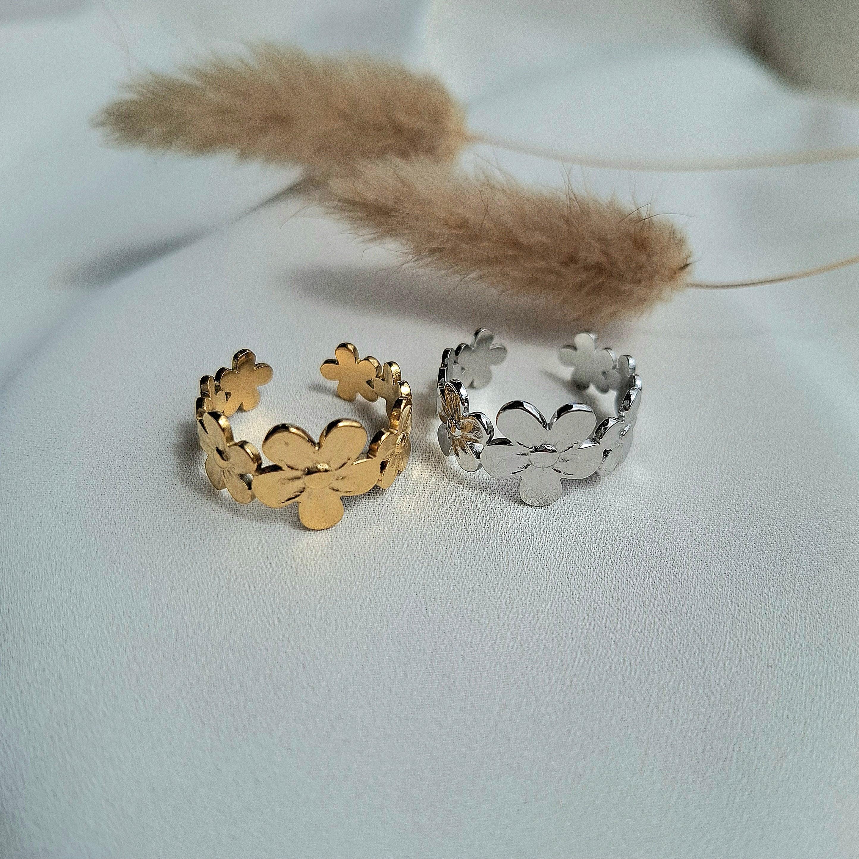 Bague fleurs Flora - Larivieradoree