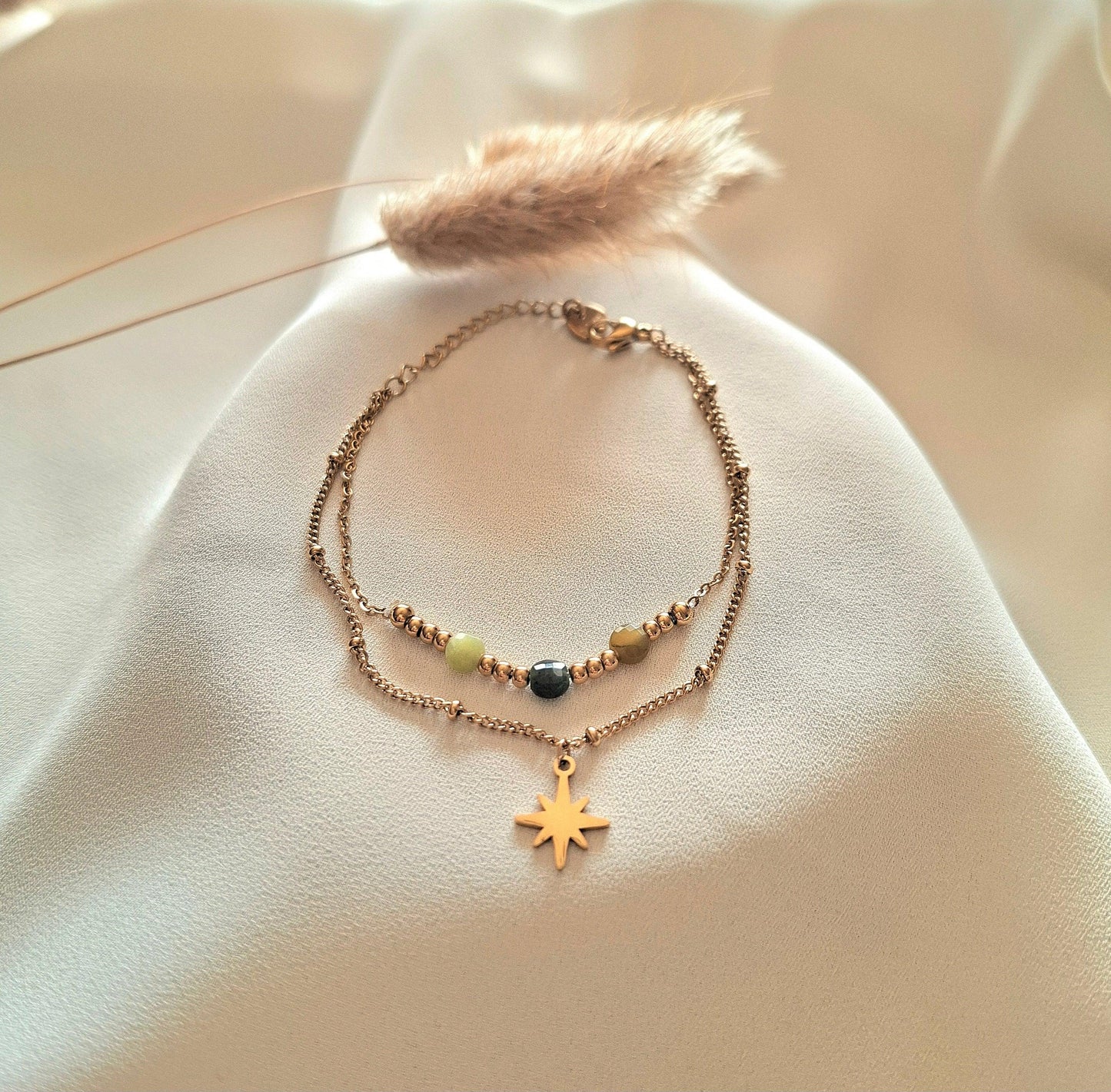 Alma bracelet double rang - Larivieradoree