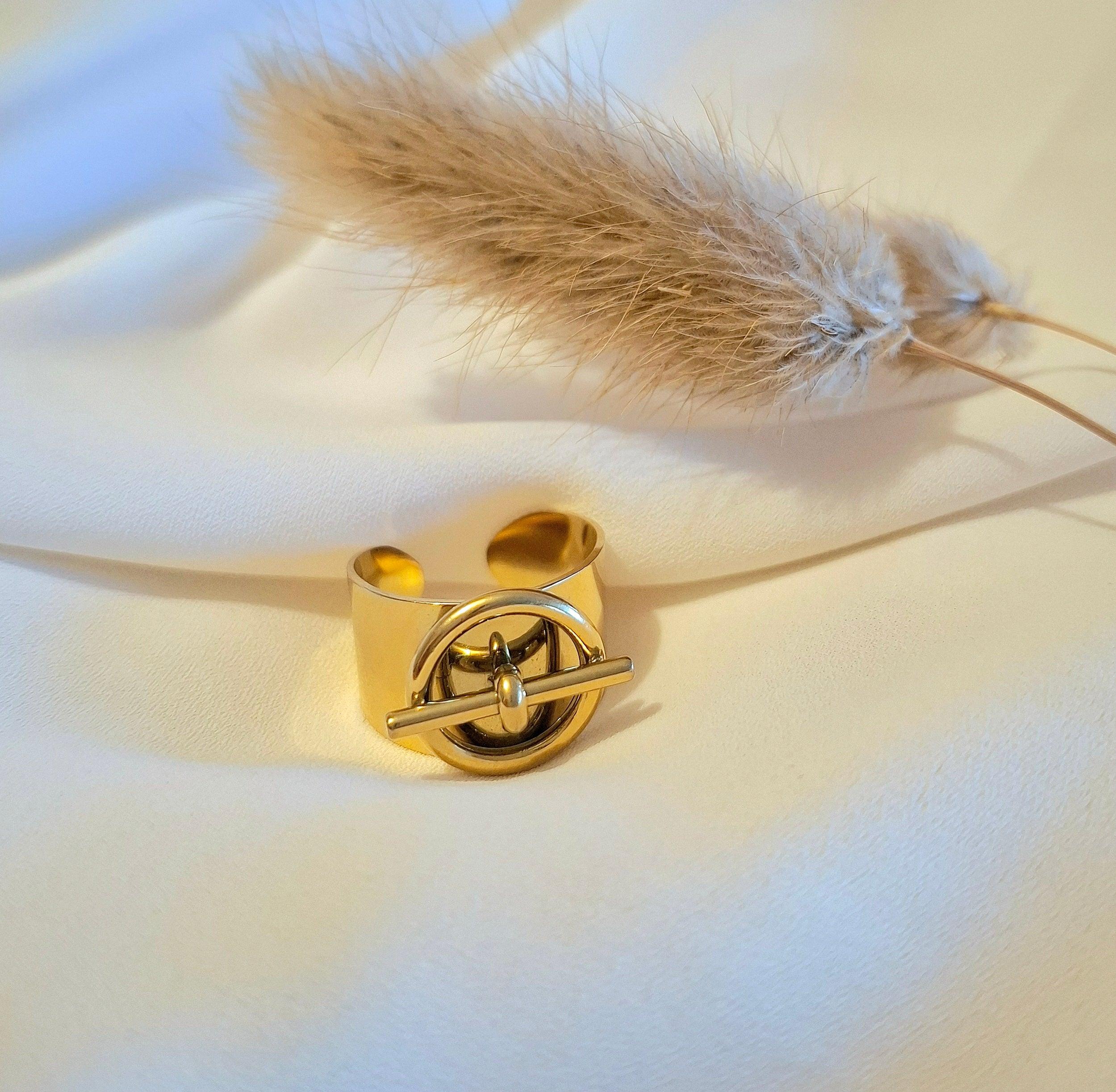 Tiphaine/Bague rond barré - Larivieradoree 