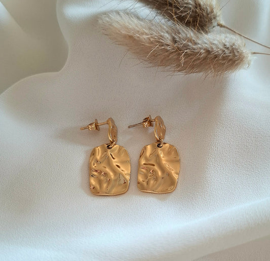 Olivia/Boucles d'oreilles martelées - Larivieradoree 