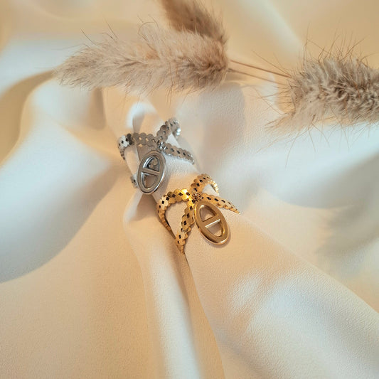 Bague design breloque Athéna