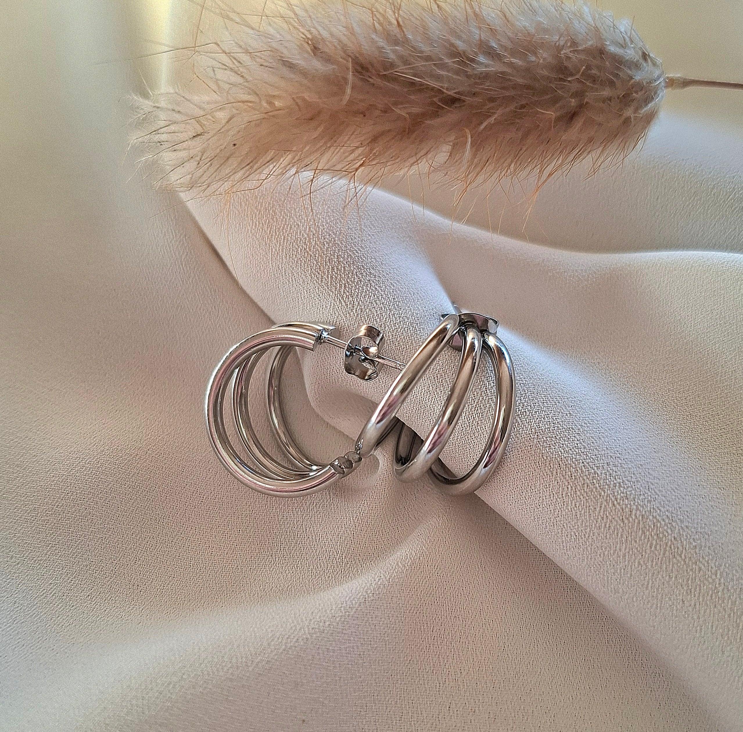 Nellie, boucles d'oreilles créoles - Larivieradoree 