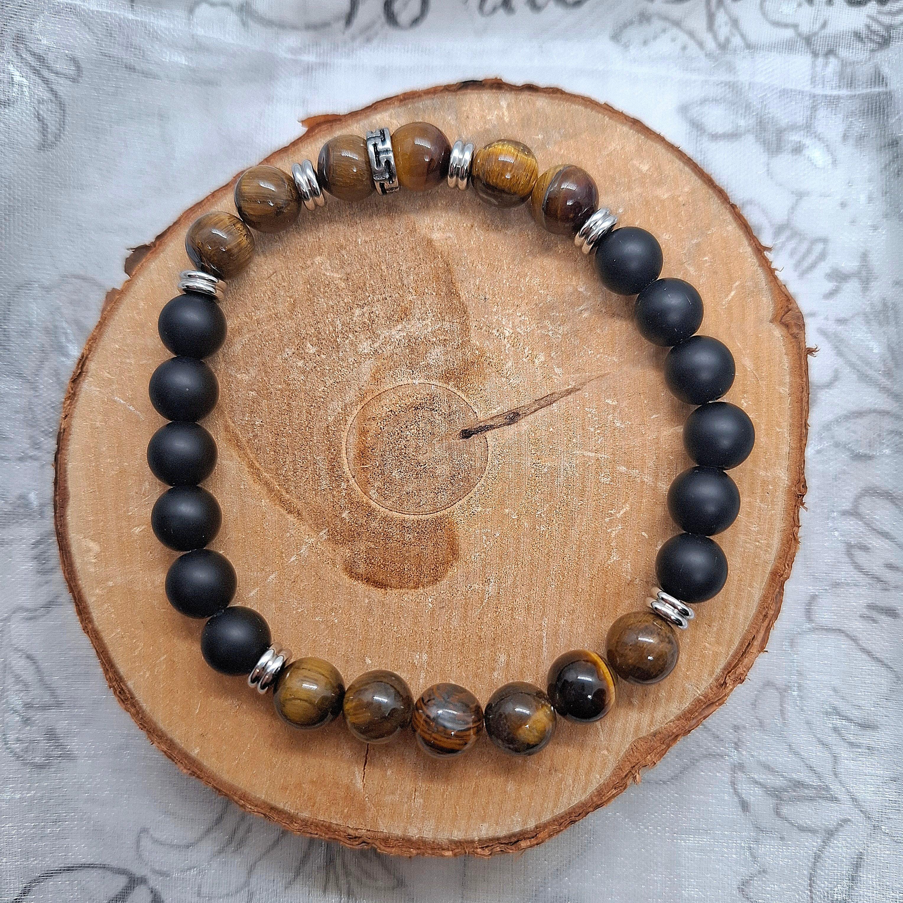 Bracelet homme onyx noir