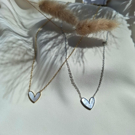 Collier Cœur nacré - Larivieradoree 