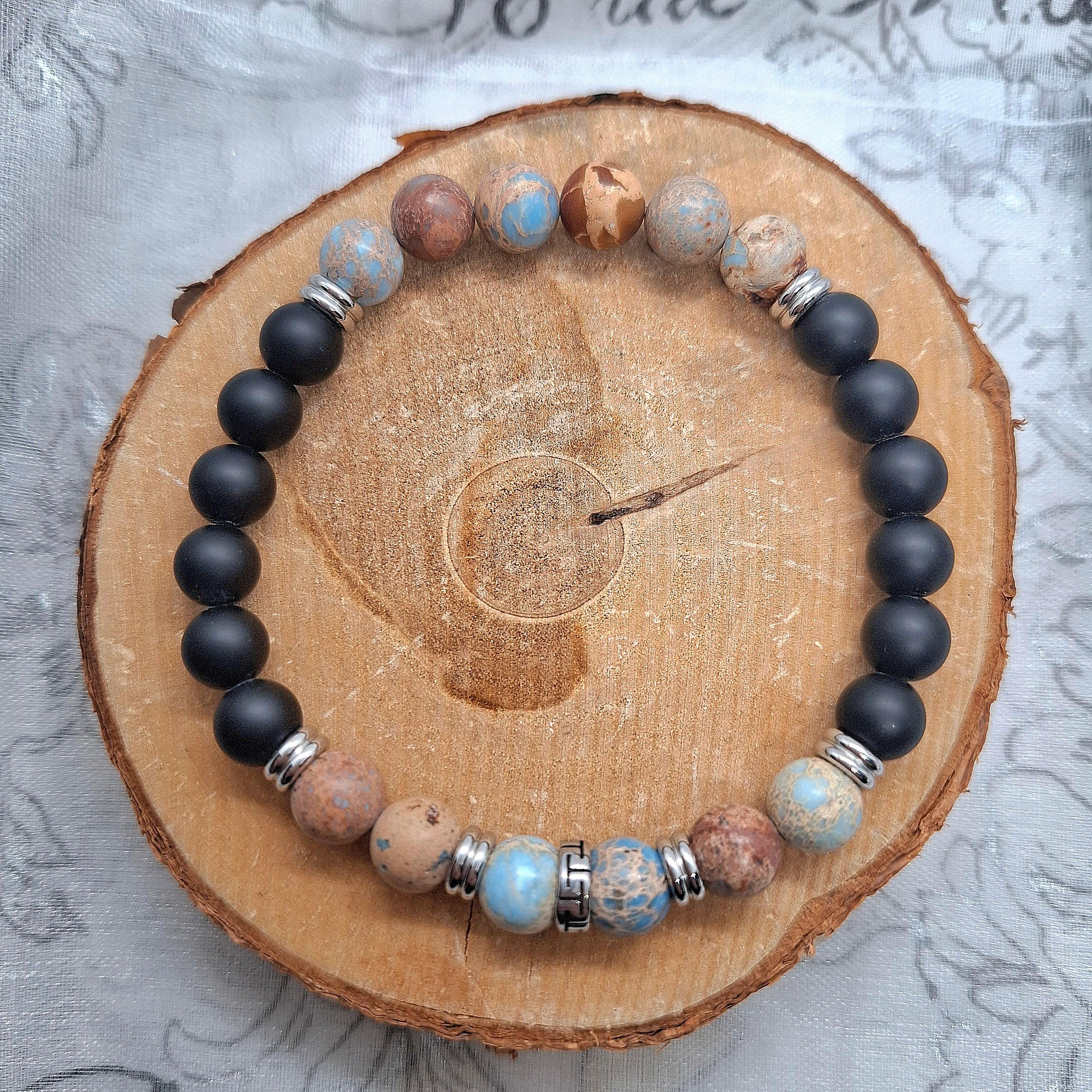 Bracelet homme onyx noir