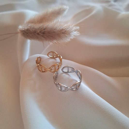 Bérénice bague maille Marine